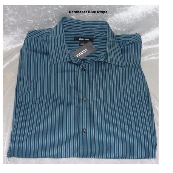 Man's Shirt Claiborne Striped Long Sleeve size M, XXL NEW - Picture 3 of 6